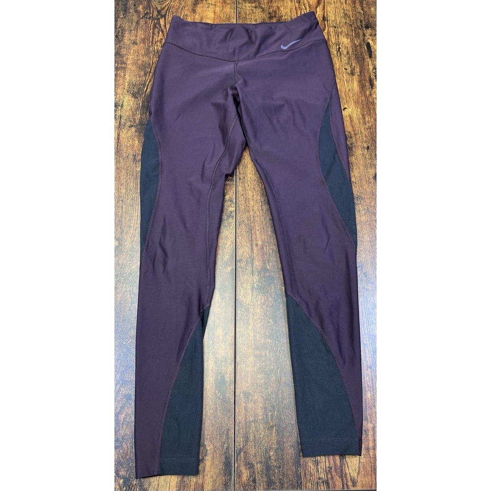 Women's‎ Nike Dri-Fit Leggings Small Maroon Burgundy Very Nice